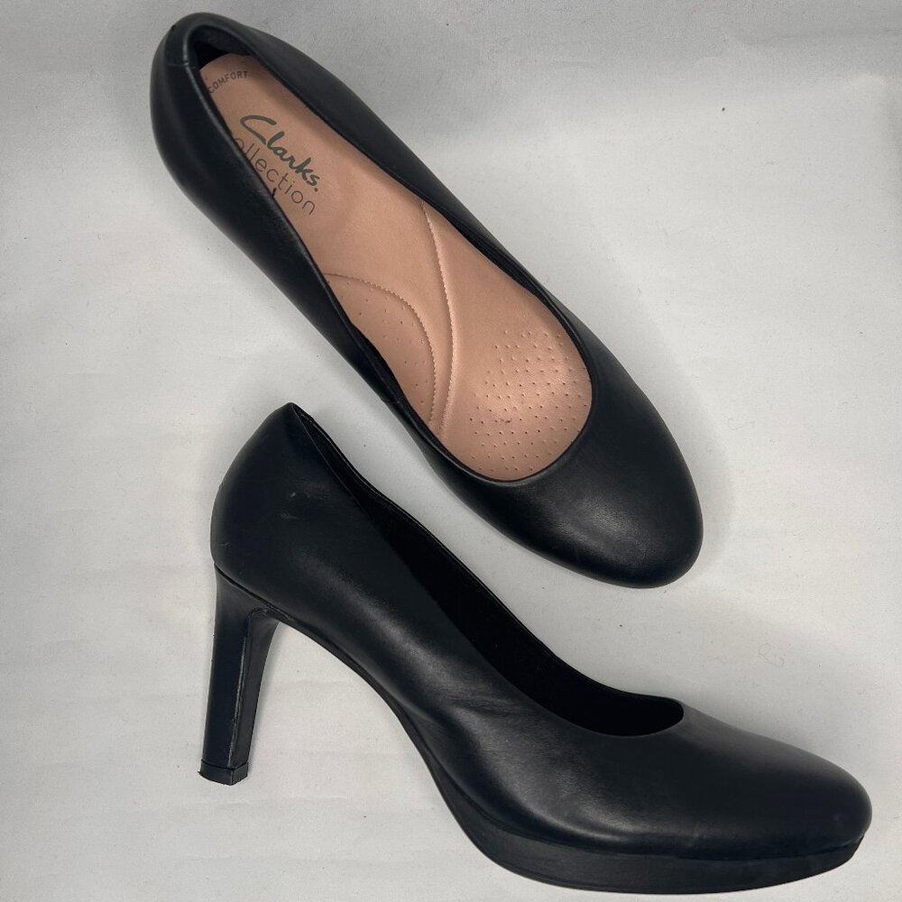 CLARKS AMBYR JOY Black pumps slip on size 8.5